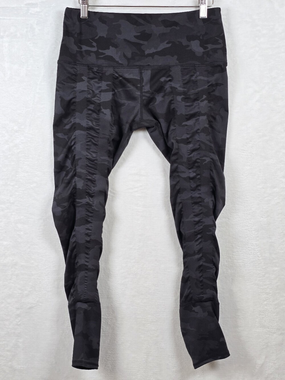 Sweetflexx Black Camo High Rise Ruched Resistance Band Leggings Size 12